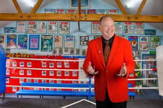 red-jacket front of lockers